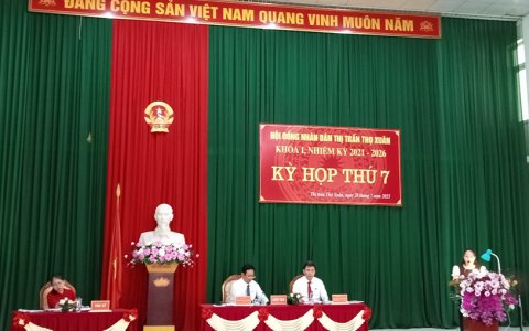 HĐND thị trấn Thọ Xuân tổ chức kỳ họp thứ 7, nhiệm kỳ 2021-2026