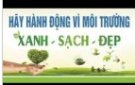 BÀI TUYÊN TRUYỀN VỀ MÔI TRƯỜNG