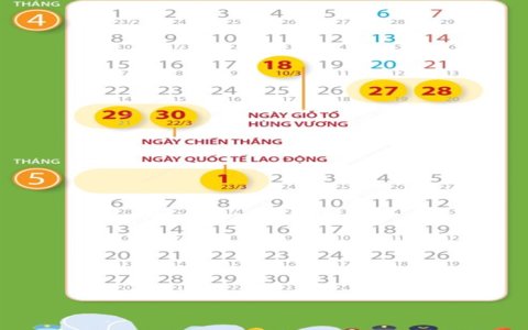 THÔNG BÁO LỊCH NGHỈ LỄ 30/4 VÀ 01/5/2024